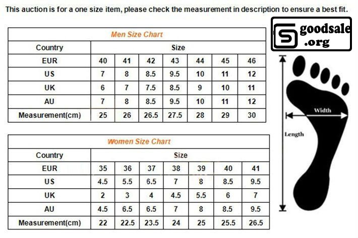 puma shoes size chart in cm